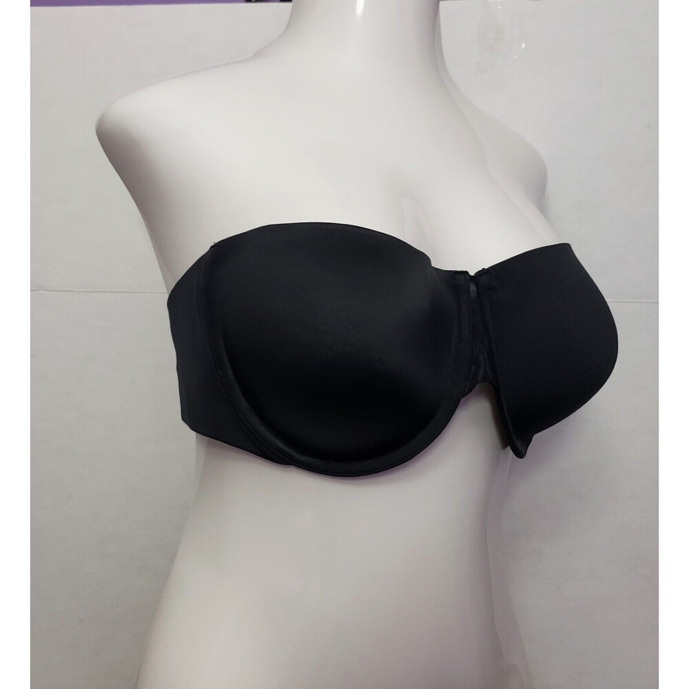 Spanx By Sara Blakely Bra Cha Cha Strapless Black Underwire- 38C